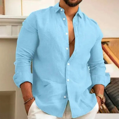 (Buy 1 Get 1 Free) Men’s Premium Linen Shirt + Free Gift
