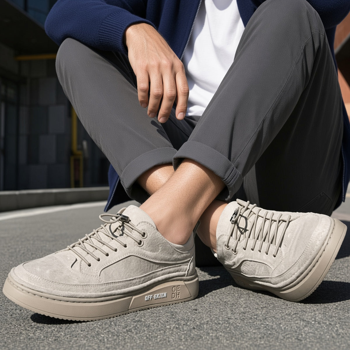 Off-Ekien™ - Men’s Premium Leather Casual Trainers